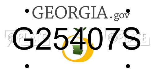 G25407S Georgia License Plate
