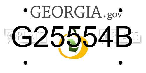 G25554B Georgia License Plate