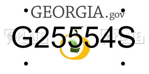 G25554S Georgia License Plate