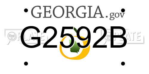 G2592B Georgia License Plate