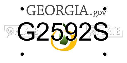 G2592S Georgia License Plate