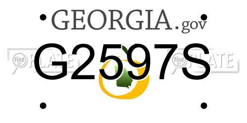 G2597S Georgia License Plate