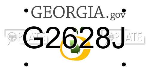 G2628J Georgia License Plate