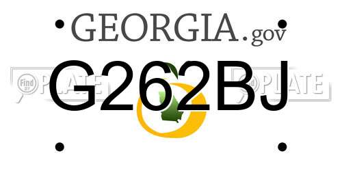 G262BJ Georgia License Plate