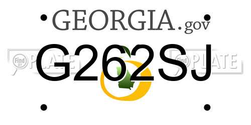 G262SJ Georgia License Plate