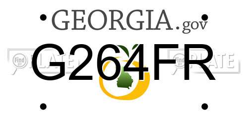 G264FR Georgia License Plate