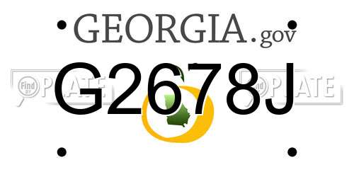 G2678J Georgia License Plate