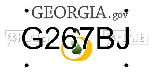 G267BJ Georgia License Plate