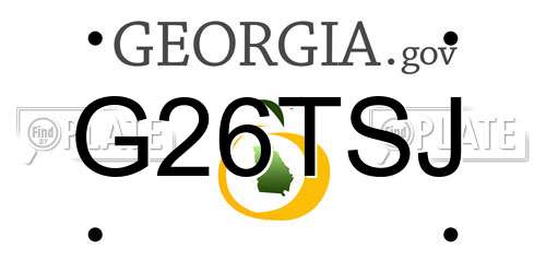 G26TSJ Georgia License Plate