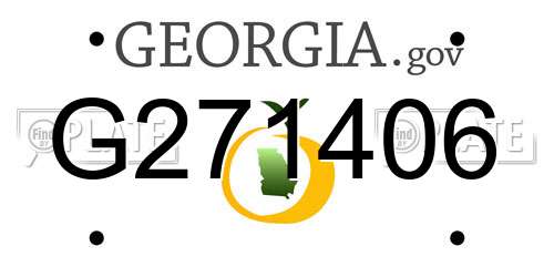 G271406 Georgia License Plate