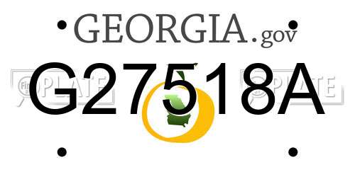 G27518A Georgia License Plate