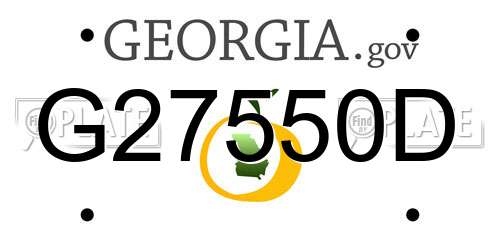 G27550D Georgia License Plate