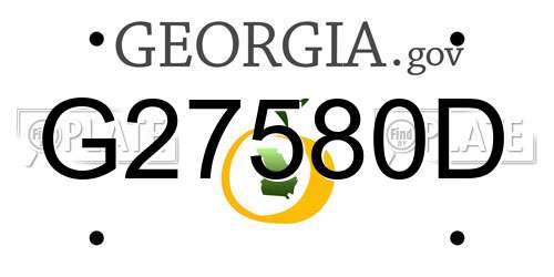 G27580D Georgia License Plate