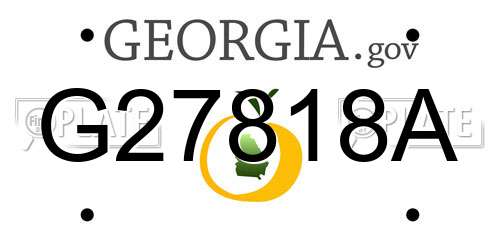 G27818A Georgia License Plate
