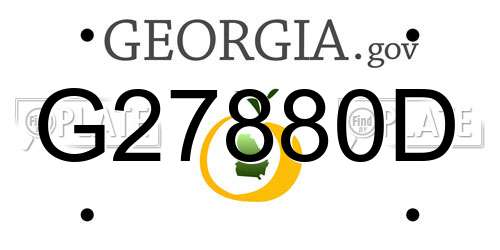 G27880D Georgia License Plate