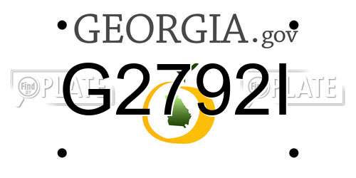 G2792I Georgia License Plate