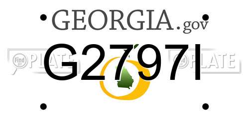 G2797I Georgia License Plate