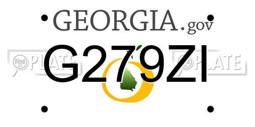 G279ZI Georgia License Plate