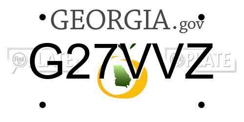 G27VVZ Georgia License Plate