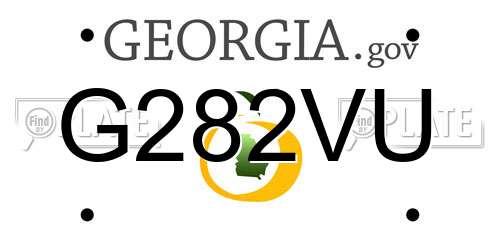 G282VU Georgia License Plate