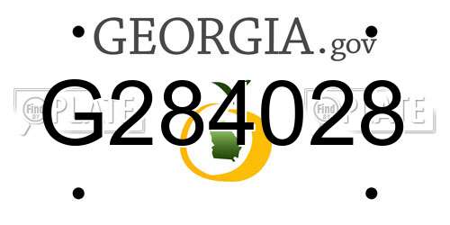 G284028 Georgia License Plate