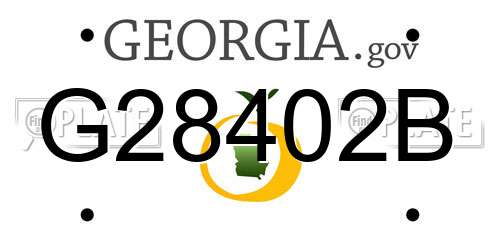 G28402B Georgia License Plate