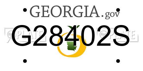 G28402S Georgia License Plate