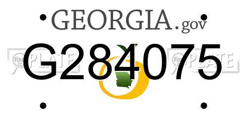 G284075 Georgia License Plate