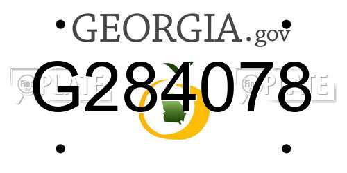 G284078 Georgia License Plate