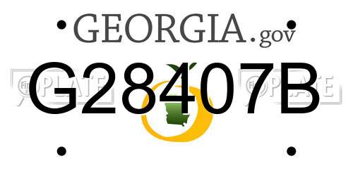 G28407B Georgia License Plate
