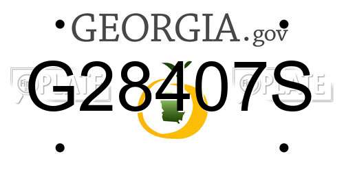 G28407S Georgia License Plate