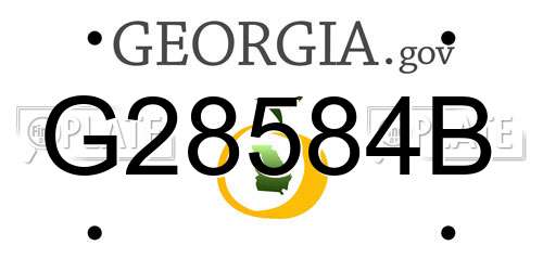 G28584B Georgia License Plate