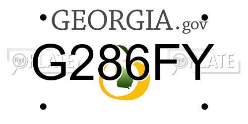 G286FY Georgia License Plate