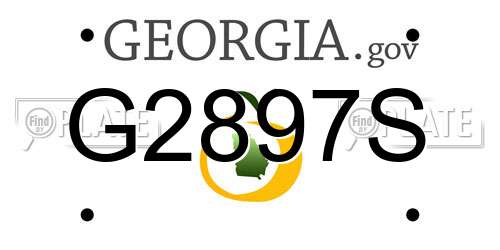 G2897S Georgia License Plate