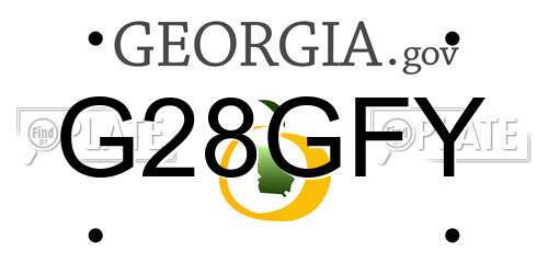 G28GFY Georgia License Plate