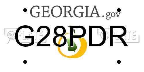 G28PDR Georgia License Plate