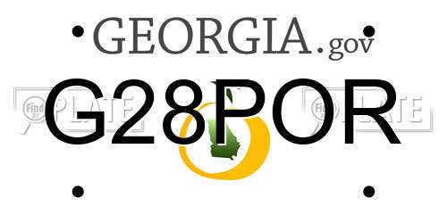 G28POR Georgia License Plate