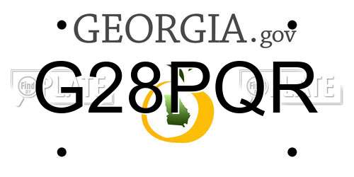 G28PQR Georgia License Plate