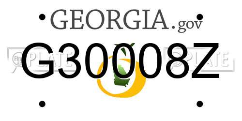 G30008Z Georgia License Plate