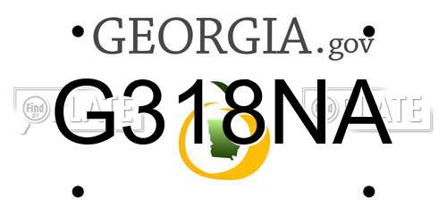 G318NA Georgia License Plate