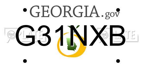 G31NXB Georgia License Plate