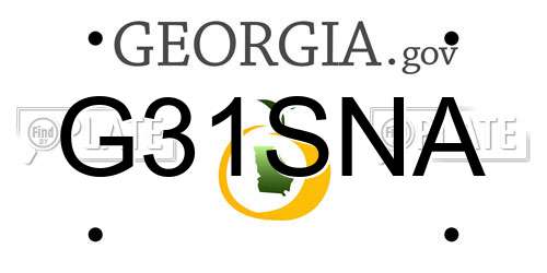 G31SNA Georgia License Plate