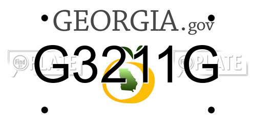 G3211G Georgia License Plate