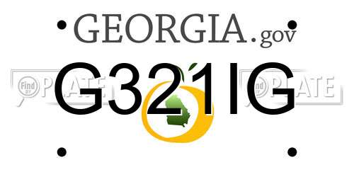 G321IG Georgia License Plate