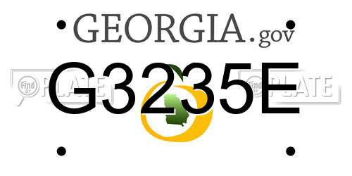 G3235E Georgia License Plate