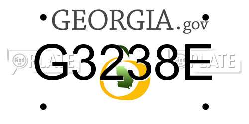 G3238E Georgia License Plate