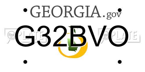 G32BVO Georgia License Plate