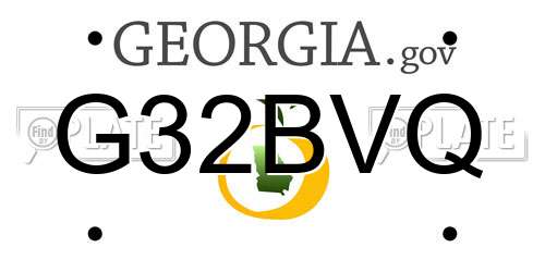 G32BVQ Georgia License Plate
