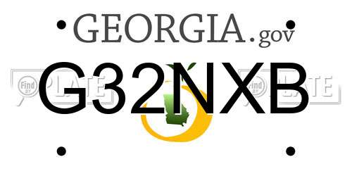 G32NXB Georgia License Plate