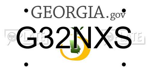 G32NXS Georgia License Plate